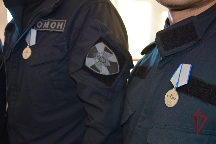 В Амурской области сотрудникам Росгвардии вручили медали "За отвагу"