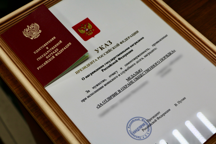Государственные награды вручили сотрудникам Росгвардии в Приамурье