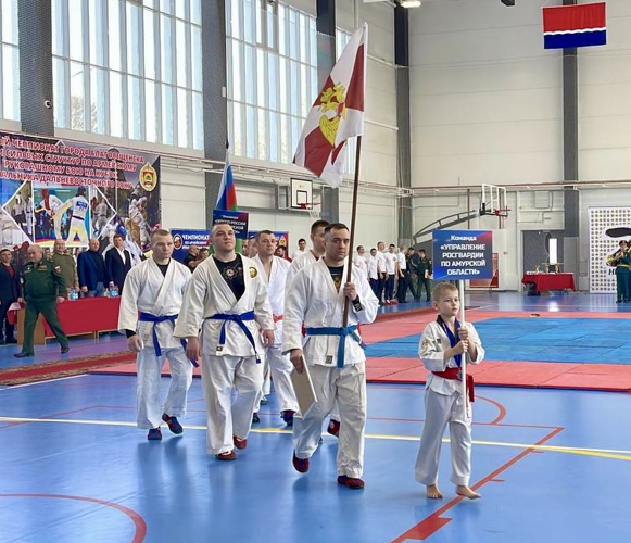 Команда Росгвардии заняла второе место в открытом чемпионате города Благовещенска среди силовых структур по армейскому рукопашному бою