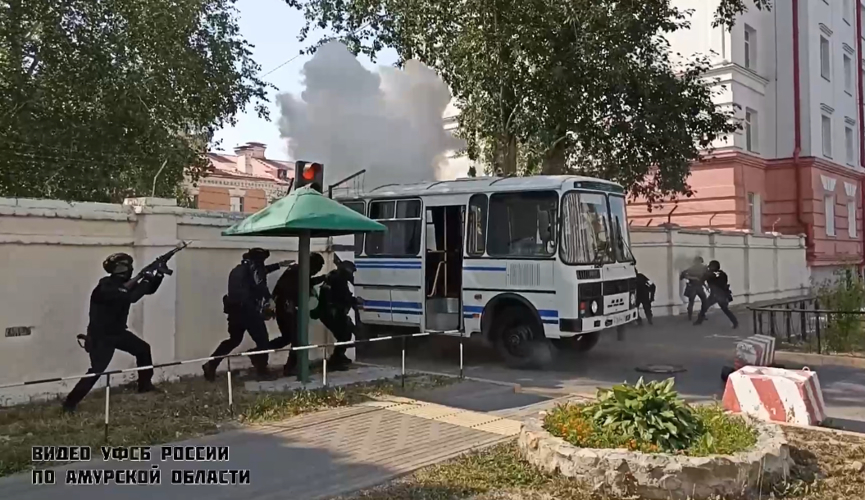 В Благовещенке прошли антитеррористические учения