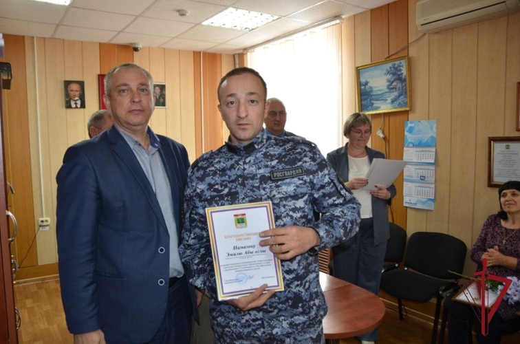 В Ивановке сотрудникам вневедомственной охраны Росгвардии вручили благодарственные письма