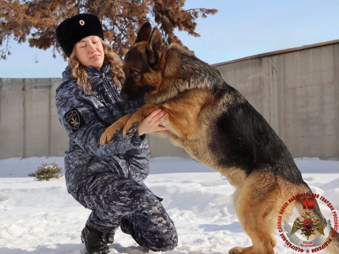 Амурчанка Дарья Ковенкуй и её четвероногий напарник участвуют в фотоконкурсе «Служат два товарища»