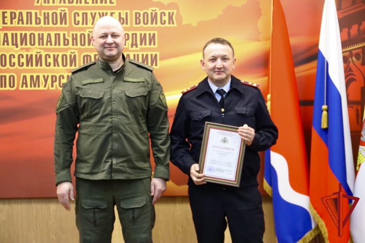 В преддверии Дня Росгвардии, в Амурской области чествовали лучших в службе и поощрили представителей средств массовой информации