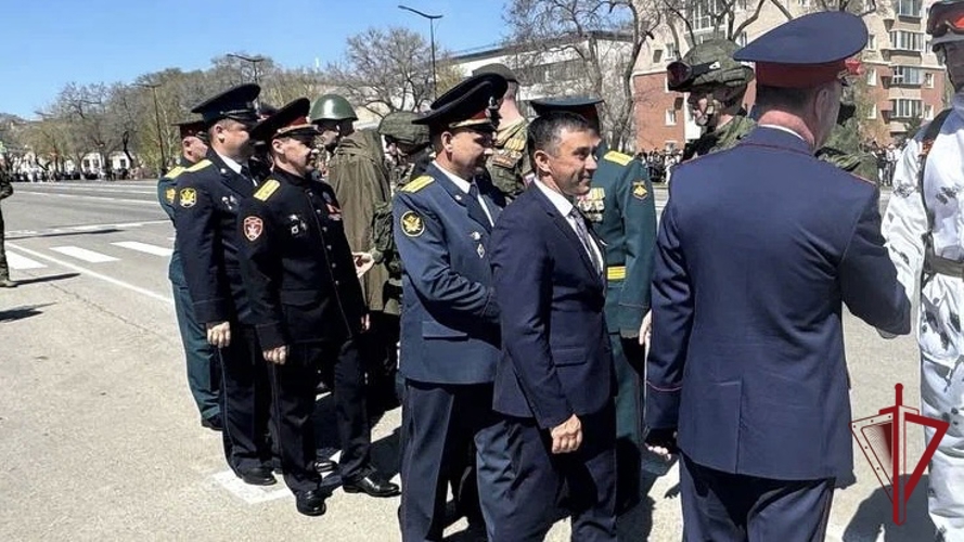 Начальник Управления Росгвардии принял участие  в торжественном прохождении войск Благовещенского гарнизона