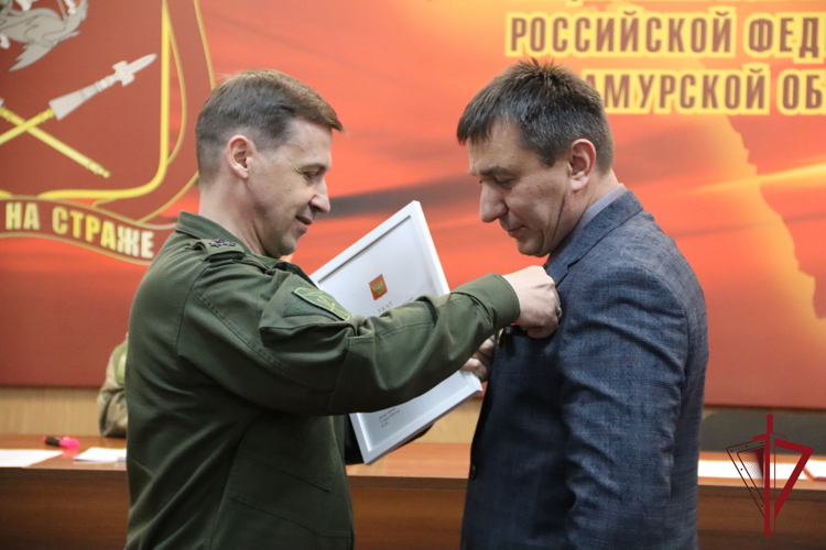 Отставной офицер Росгвардии награждён медалью ордена «За заслуги перед Отечеством» I степени